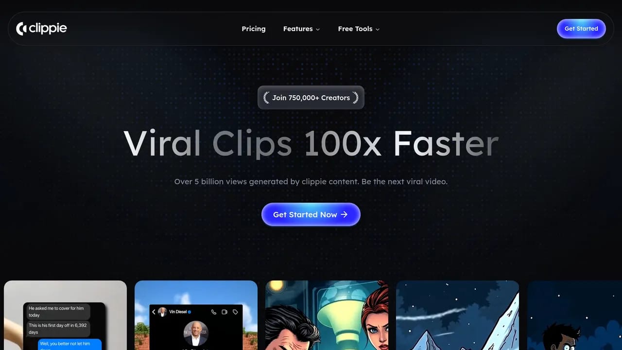 Clippie.ai features section